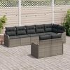 vidaXL Set Divano da Giardino Grigio polyrattan