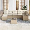 vidaXL Set Divano da Giardino Beige polyrattan