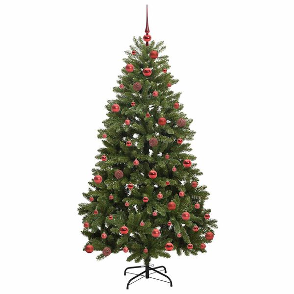 vidaXL Albero di Natale artificiale Verde 180 cm PVC e Metallo