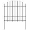 vidaXL Recinzione da Giardino Woerden con Punta a Lancia in Acciaio 170x175 cm Nero