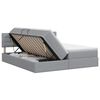 vidaXL Letto con Contenitore 2 pz Grigio Chiaro Pelle Sintetica