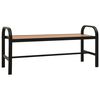vidaXL Panchina da Giardino 124,5 cm Marrone e Nera in Acciaio e WPC