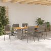 vidaXL Set da Pranzo per Giardino 7 pcs Grigio polyrattan