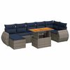 vidaXL Set Divano da Giardino 8 pz con Cuscini Grigio in Polyrattan