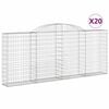 vidaXL Cesti Gabbioni ad Arco 20 pz 300x30x120/140 cm Ferro Zincato