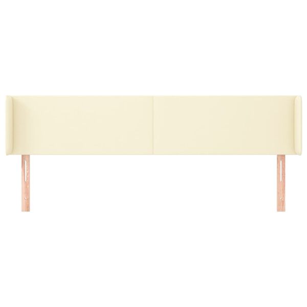 vidaXL Testiera ad Orecchio Crema 183x16x78/88 cm in Similpelle