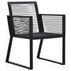 vidaXL Set da Pranzo da Giardino 5 pz in Rattan PVC Nero