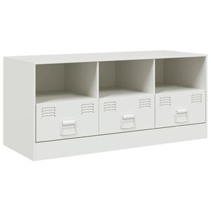 vidaXL Mobile Porta TV Bianco 99x39x44 cm in Acciaio