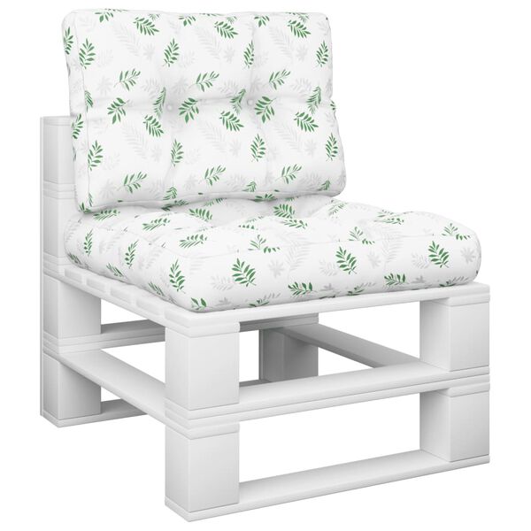 vidaXL Cuscini per Pallet 2 pz Motivo a Foglie Tessuto