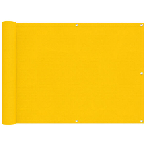 vidaXL Schermo da balcone Giallo 75 x 200 cm
