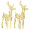 vidaXL Renne di Natale 2 pz Bianco Caldo 80 LED in Acrilico