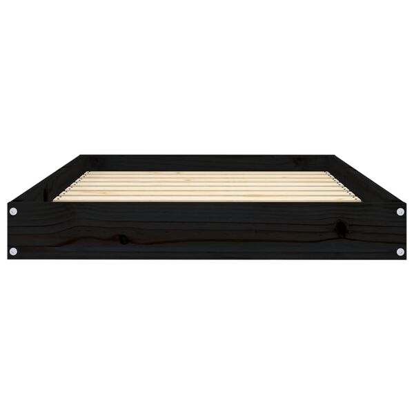 vidaXL Cuccia per Cani Nera 91,5x64x9 cm in Legno Massello di Pino