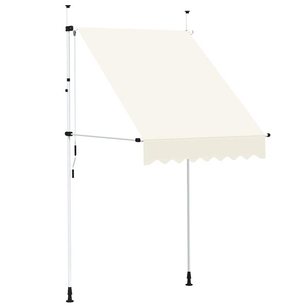 vidaXL Tenda da Sole Retrattile Manuale 150 cm Crema