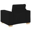 vidaXL Divano 3 pcs Nero 221 x 80 x 80 cm Tessuto misto lino