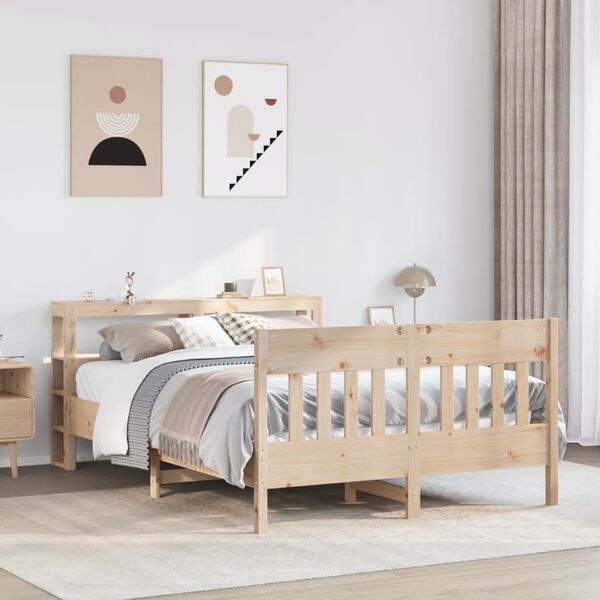 vidaXL Letto senza Materasso 140x190 cm in Legno Massello di Pino