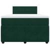 vidaXL Giroletto a Molle con Materasso Verde Scuro 120x200 cm Velluto