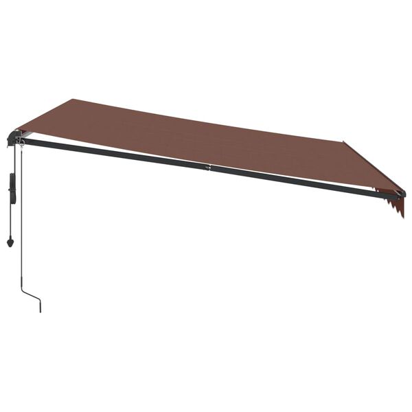 vidaXL Tenda da Sole Retrattile Automatica Marrone 400x350 cm