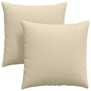 vidaXL Cuscini da Divano 2 pcs Crema 80 x 80 cm Tessuto