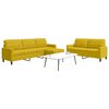 vidaXL Set di Divani 3 pz con Cuscini giallo in Velluto
