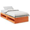 vidaXL Dormeuse senza Materasso Marrone Cera 90x190 cm Legno di Pino
