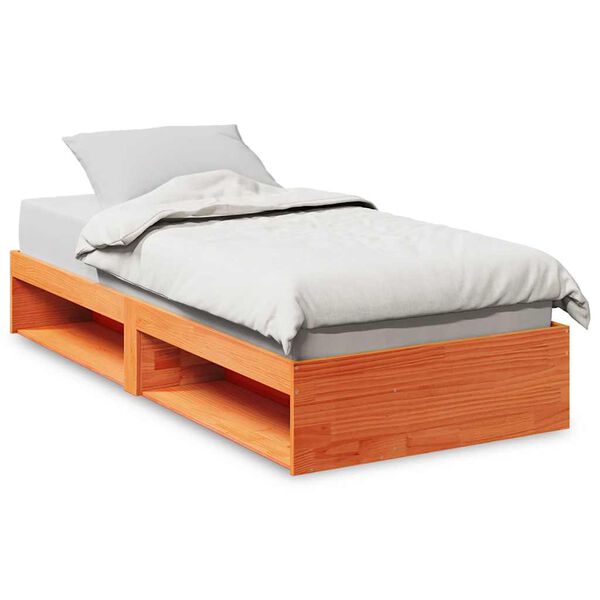 vidaXL Dormeuse senza Materasso Marrone Cera 90x190 cm Legno di Pino