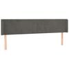 vidaXL Testiera a LED Grigio Scuro 163x16x78/88 cm in Velluto