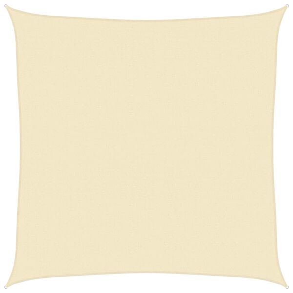 vidaXL Vela Parasole 160 g/m² Crema 5x5 m in HDPE