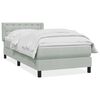 vidaXL Giroletto a Molle con Materasso Grigio Chiaro 100x210cm Velluto