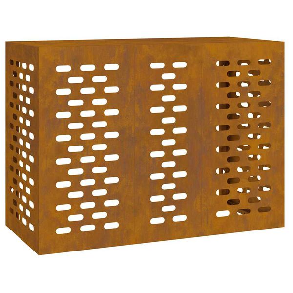 vidaXL Copertura per condizionatore d'aria Ruggine 110 x 50 x 80 cm