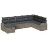 vidaXL Set Divano da Giardino con cuscino 8 pcs Grigio Poly Rattan