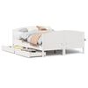 vidaXL Letto senza Materasso Bianco 140x200 cm Legno Massello di Pino