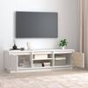 vidaXL Mobile Porta TV Bianco 140x35x40 cm in Legno Massello di Pino