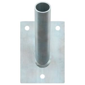 vidaXL Supporto per palo della bandiera Argento 10.5 x 7.5 cm Acciaio