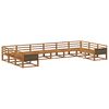 vidaXL Set di divani da esterno 10 pcs Naturale