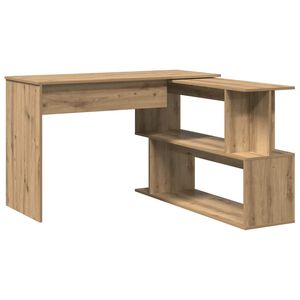vidaXL Scrivania Angolo Rovere Artigianale 200,5x50x76 cm Truciolato