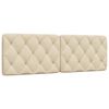 vidaXL Cuscino Testiera Crema 160 cm in Tessuto