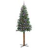 vidaXL Albero di Natale snodato con 300 LED con supporto Verde 210 cm