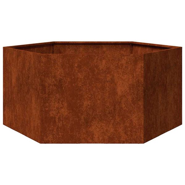 vidaXL Fioriera Ruggine 90x90x45 cm Acciaio Corten