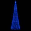 vidaXL Albero di Natale a LED su Pennone 1534 LED Blu 500 cm