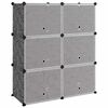 vidaXL Scarpiera Nera 84,5x31x93,5 cm in PP