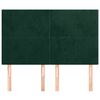 vidaXL Testiera Verde Scuro 144x5x118/128 cm Velluto