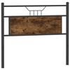 vidaXL Testiera di Ricambio Rovere Fumo 100 cm in Legno Multistrato e Acciaio