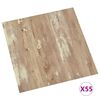 vidaXL Tavole per Pavimenti 55 pcs Marrone 5,11 m&sup2; PVC