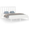 vidaXL Giroletto Bianco in Legno Massello 160x200 cm