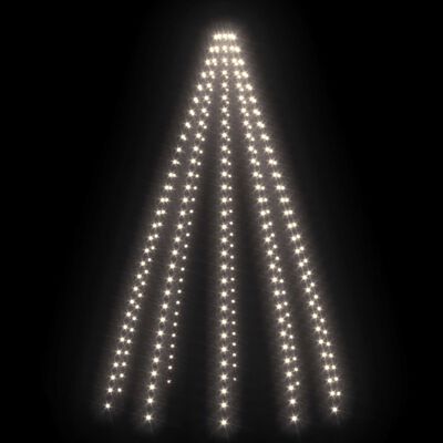 vidaXL Rete di Luce per Albero di Natale 300 LED Bianco Freddo 300 cm