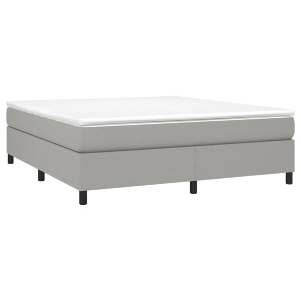 vidaXL Struttura Letto a Rete a Molle Grigio Chiaro 180x200 cm Tessuto