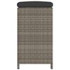 vidaXL Sgabelli da Bar con Cuscini 4 pz Grigi in Polyrattan