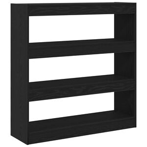 vidaXL Armadio per Libri 3 livelli 100 x 30 x 103 cm Rovere Nero