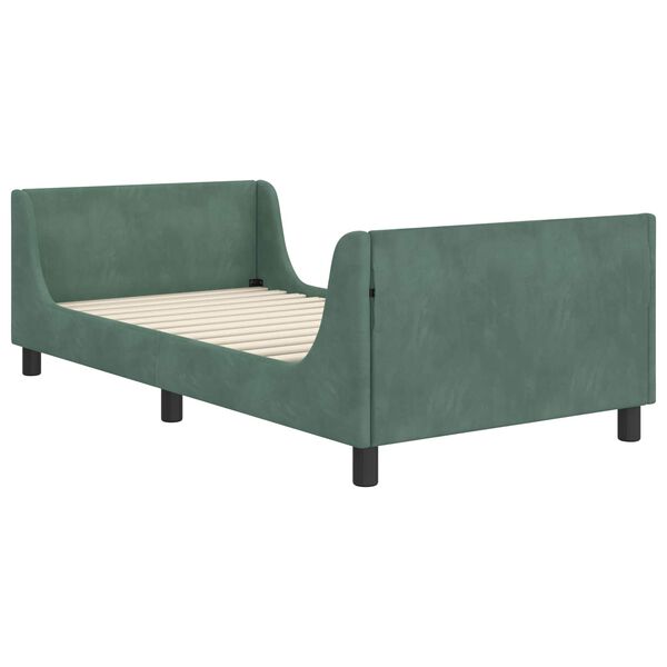vidaXL Struttura letto bambini con testata Verde Mare 90 x 200 cm