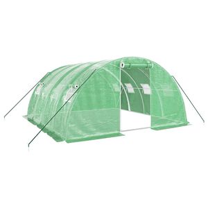 vidaXL Serra con Telaio in Acciaio Verde 16 m&sup2; 4x4x2 m
